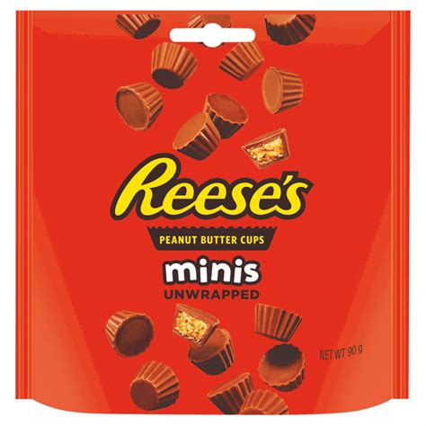 Reese S Minis Unwrapped Peanut Butter Cups 90g By British Store Online