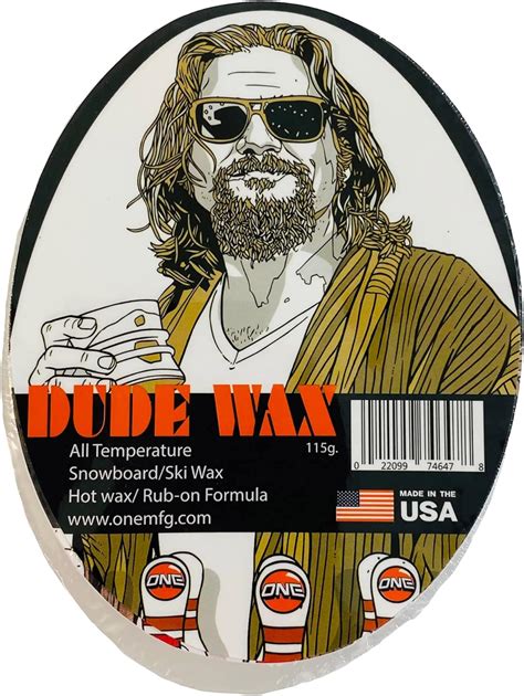 Amazon One Mfg Dude Snowboard Wax Ski Wax Fast In All Temps Hot Or Rub On G