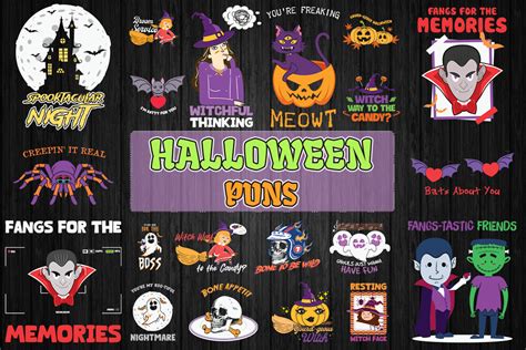 Halloween Puns Svg Bundle Designs Graphic By Pecgine Creative Fabrica