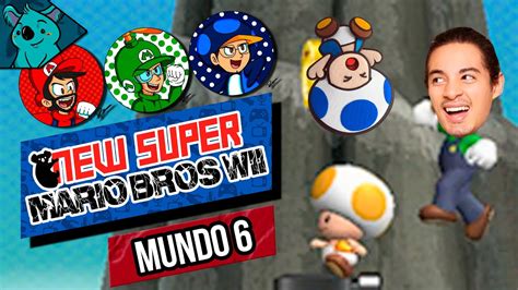 💥 ¡que Empiece El Caos Modo 4 Jugadores New Super Mario Bros Wii Co Op Con Invitados