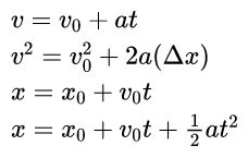 Kinematic Equations - Voovers