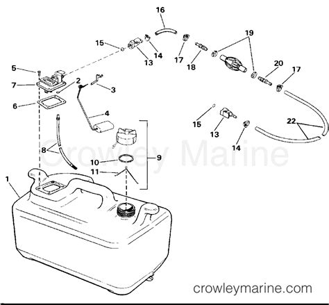 Fuel Tank Johnson Outboards Tj Eletb Crowley Marine