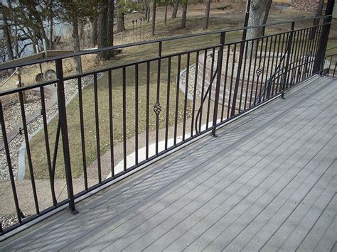 Metal Deck Railing | Deck railing design, Aluminum porch railing ...