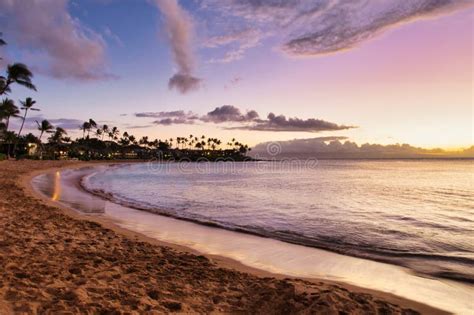 Colorful Napili Bay sunset stock photo. Image of coastline - 242368986