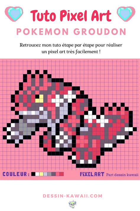 Vous voulez réaliser vous même un Pixel Art Groudon Suivez le guide c