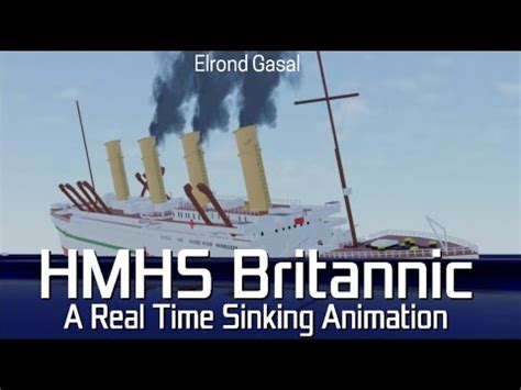 HMHS Britannic A Real Time Sinking Animation V1 YouTube