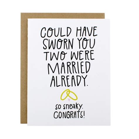 Funny Wedding Card Funny Bridal Shower Card by HenPenPaperCo