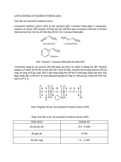 Acrylonitrile Butadiene Styrene | PDF