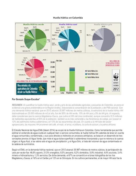 Pdf Huella H Drica En Colombia Universidad Nacional De Colombia