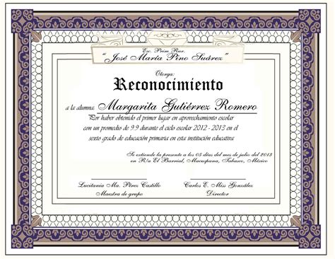 Collection Of Ejemplos En Power Point De Diplomas Por Reconocimiento