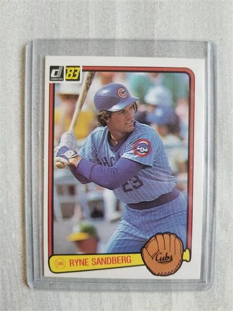 Chicago Cubs Ryne Sandberg Rookie Card from 1983 Donruss - Vintage Baseball Cards - Gifts for ...