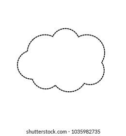 Dotted Shape Cute Cloud Weather Design Stock Vector Royalty Free