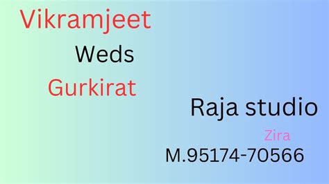 LIVE WEDDING DAY VIKRAMJEET WEDS GURKIRAT RAJA STUDIO ZIRA 95174