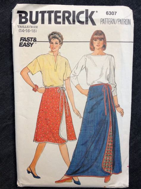 80 S Butterick 6307 Fast Easy Pattern Misses Front Etsy Simple