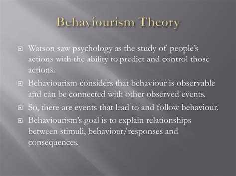 Ppt Behaviourism Theory John B Watson Powerpoint Presentation Id 1379638