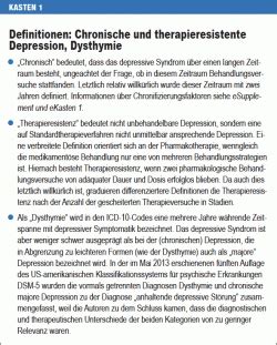 Chronische Und Therapieresistente Depression Diagnostik Und