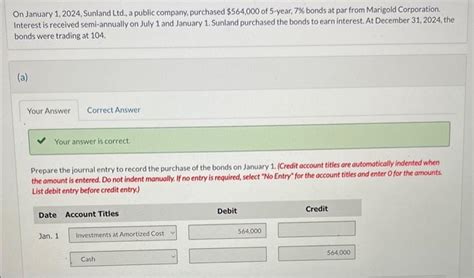 Solved On January 1 2024 Sunland Ltd A Public Company Chegg