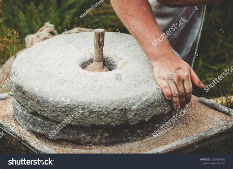 Ancient Quern Stone Hand Mill Grain Stock Photo Shutterstock