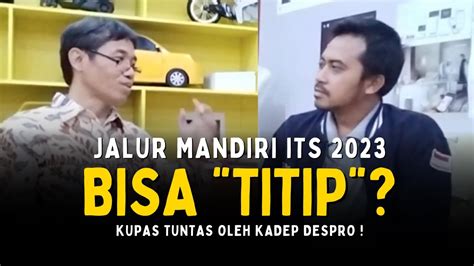 Jalur Mandiri Its Interview Waluyohadi Kadep Despro Dosen Desain