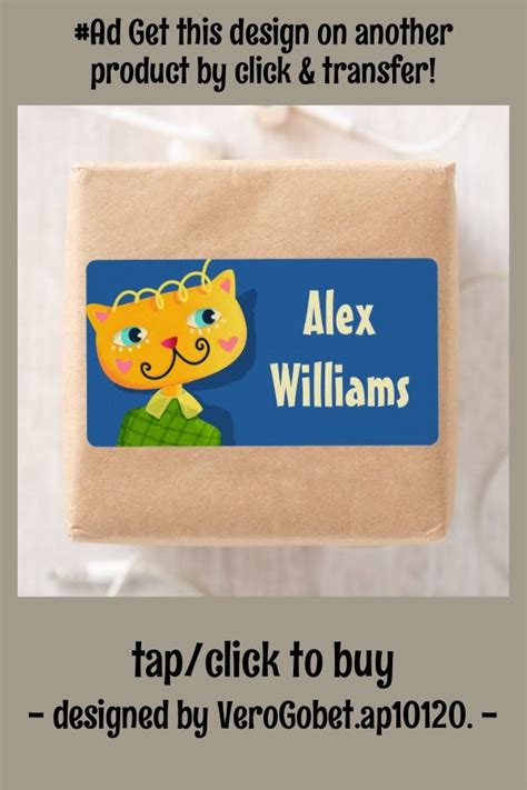 Cute Cat Name Labels