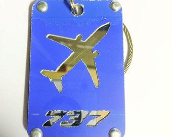 Pilot Aluminum Boeing Fuselage Window Design Luggage Tag Etsy