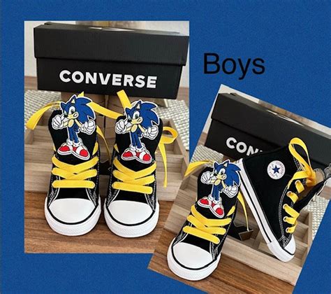 Inspired Boys Hedgehog High Top Converses Boys Character Theme