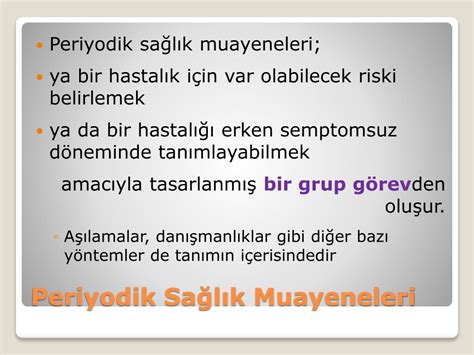 Ppt Periyodik Sa L K Muayeneleri Powerpoint Presentation Free