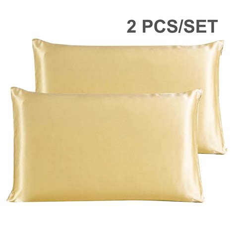 2x 100 Pure Silk Fabric Pillowcase Pillow Case Cover Standardqueen