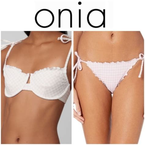 Onia Swim Sale New Onia Louisa Top And Jaime Ruffle Gingham Bikini