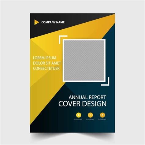 Yellow Annual Report Flyer Design Vector Brochure Design, Brochure ...