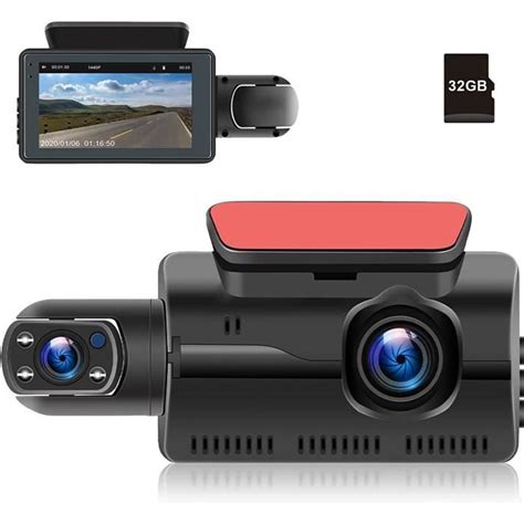 Dashcam Cam Ra De Voiture Avec Cran Ips Pouces Cam Ra Double