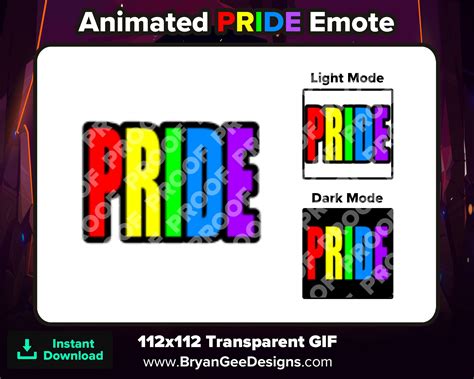 Animated Pride Emote For Twitch Or Discord Twitch Emote Discord Emote Animated Emoji Etsy