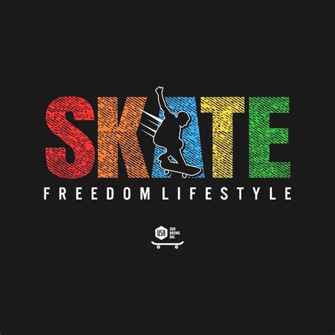 Ilustración vectorial sobre el tema del skateboarding Vector Premium