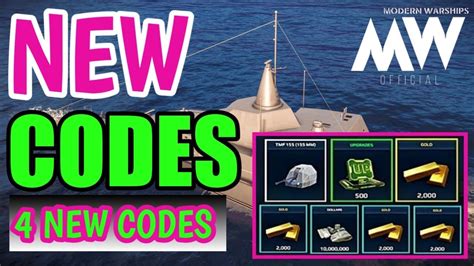 Latest New Modern Warships Promo Codes Modern Warships Promo