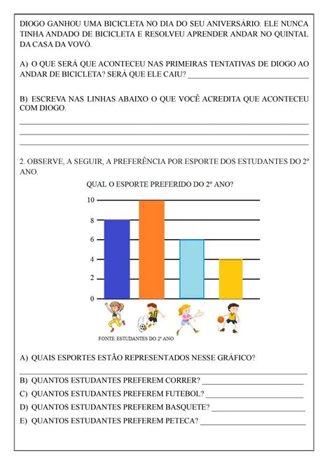 👍matemática Gráfico E Tabela Atividade De Matemática Para Trabalhar