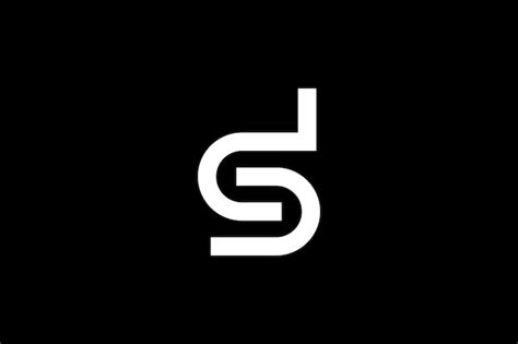 Kreative und minimalistische designvorlage für das ds logo mit