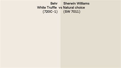 Behr White Truffle C Vs Sherwin Williams Natural Choice Sw