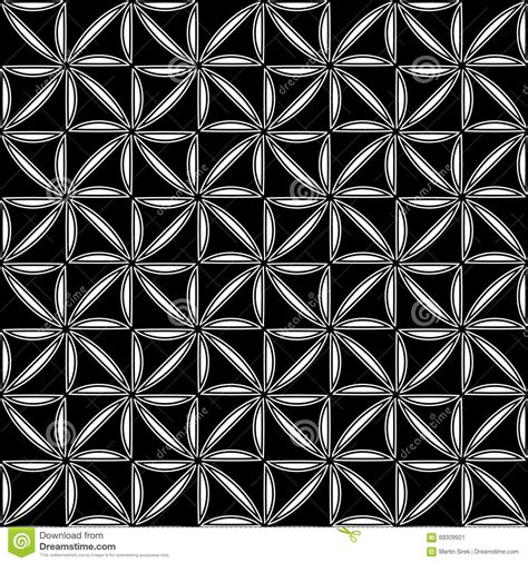 Vector Modern Seamless Geometry Pattern Square Black And White