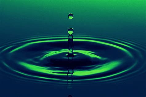 Green Water Droplet Colors Kool Water Green Hd Wallpaper Pxfuel