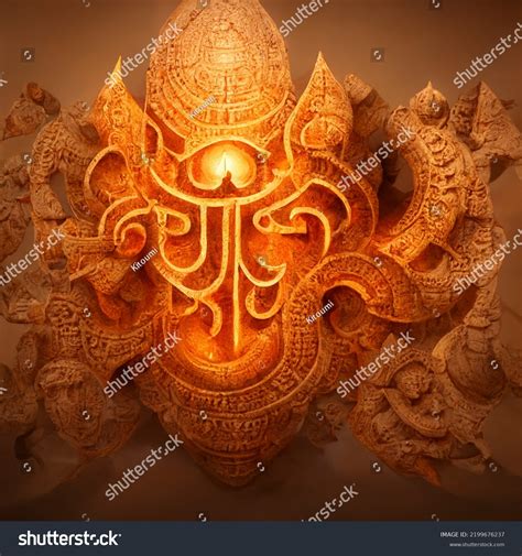 Hinduism Inspired Concept Art Hindu Religious Stock Illustration ...