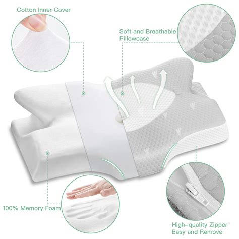 Snapklik Elviros Cervical Memory Foam Pillow Contour Pillows For