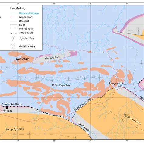 Geological Map Of The Central African Copperbelt Modified From