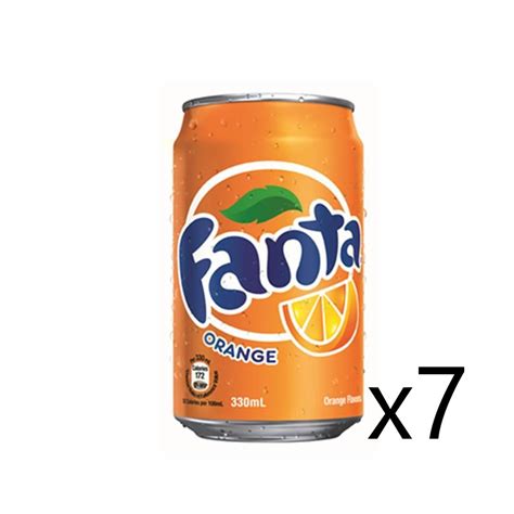 芬達橙味汽水 Fanta Orange Flavoured Soda 330ml 七罐入 低至 42 飲品 Whiskychillhk