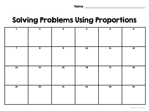 Word Problems For Proportions 7rp3 Bright In The Middle