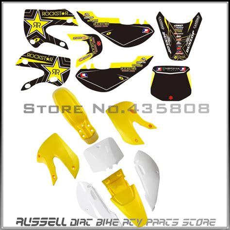 KLX110 GRAPHICS Sticker Decals And PLASTIC FENDER Mudguard Cover KITS