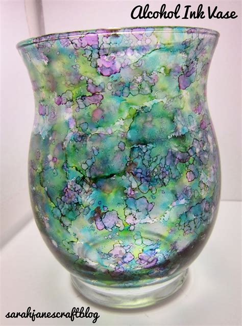 Sarah Jane S Craft Blog Alcohol Ink Decorated Vase