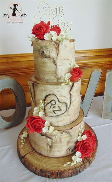 Birch Tree Wedding Cake