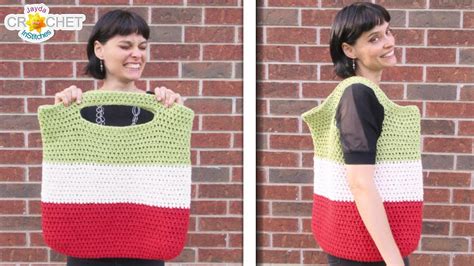 Big Market Tote Bag Crochet Pattern And Tutorial Youtube