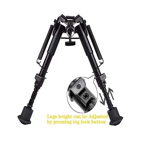 Hunting Shooting Tactical Tripod 6'' - 9'' Height Adjustable Foldable ...