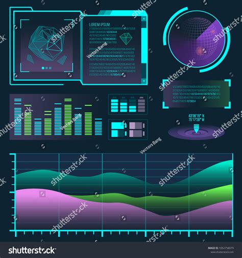 Futuristic Interface Space Motion Graphic Infographic Stock Vector